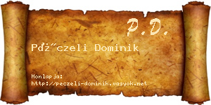 Péczeli Dominik névjegykártya